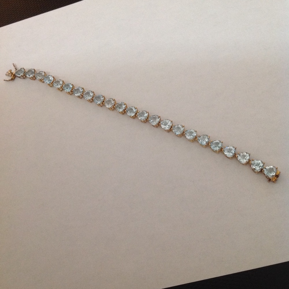 8" Tennis Bracelet - Light Blue
